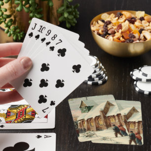 Jultradition: Kyrkobesökare på julotta Casinokort