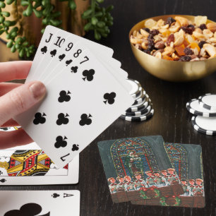 Jultraditionella barnkörer som sjunger i kyrkan casinokort