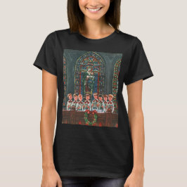 Jultraditionella barnkörer som sjunger i kyrkan t-shirt
