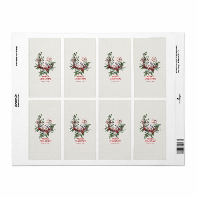 Julträdsmark - minimalistisk enkel Helgdag 1 Fraktsedel (Helt Ark)