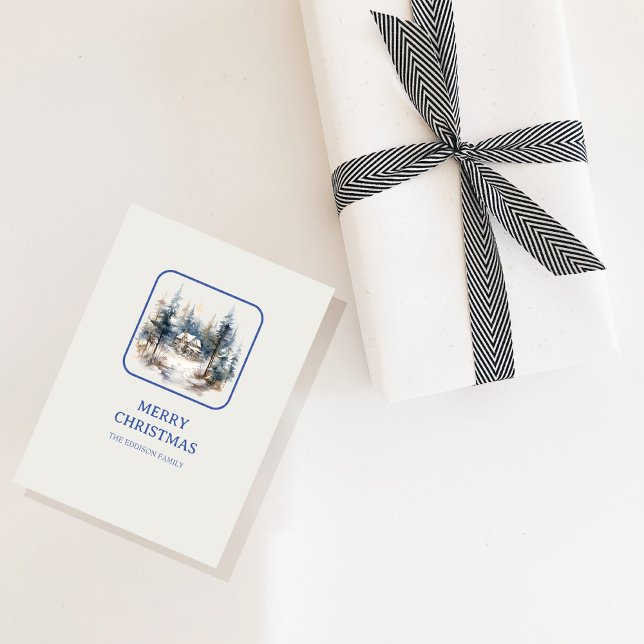 Julträdsmark - minimalistisk enkel Helgdag Vykort (Skapare uppladdad)