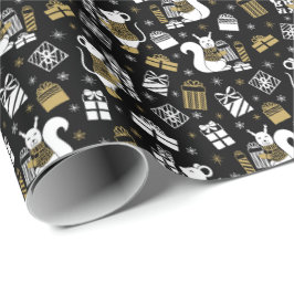 Julträdsritorer i Cute Black och Guld Presentpapper