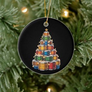 Julträdstrummare Drumms Xmas Julgransprydnad Keramik
