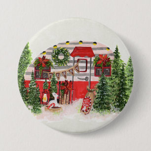 Jultrailer Camper Rustic Scene Knapp