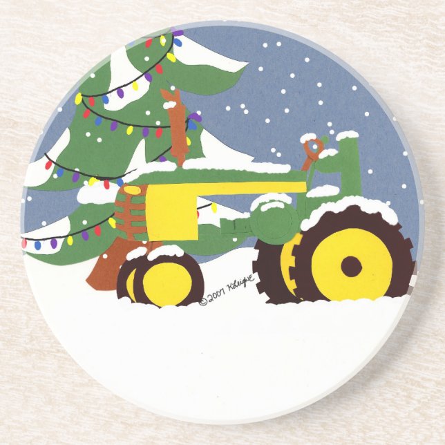 Jultraktorn och Snö Underlägg (Framsidan)