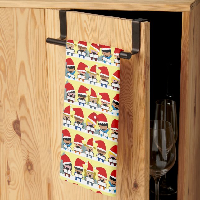 Jultrallares jul kökshandduk (Thirds Fold)