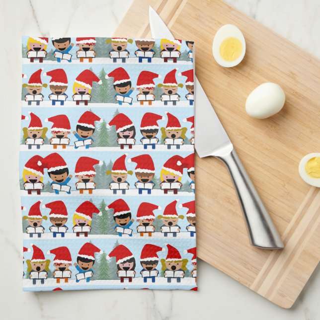 Jultrallares jul kökshandduk (Vikt i Fjärdedel)