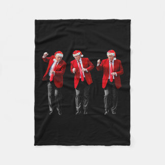 Jultrast Dancing Santa Trump Dance Fleecefilt