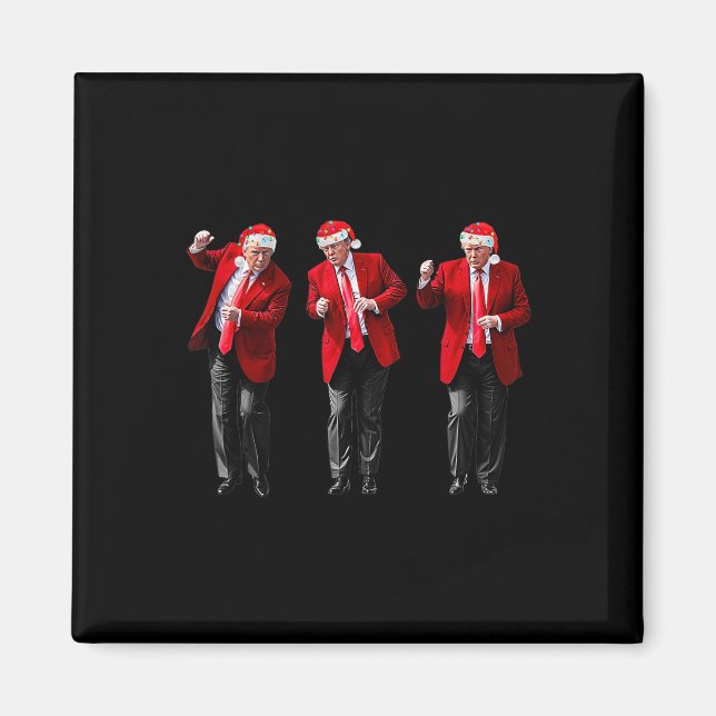 Jultrast Dancing Santa Trump Dance Magnet (Framsidan)