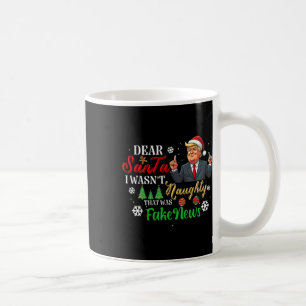 Jultrast Kära Santa Fake News Funny Julafton Me Kaffemugg