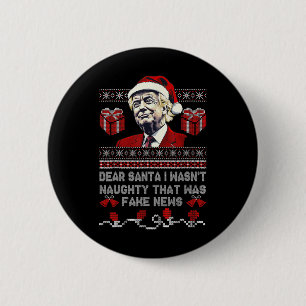 Jultrast Kära Santa Fake News Funny Julafton Me Knapp