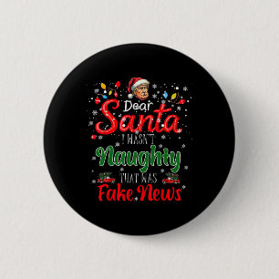 Jultrast Kära Santa Fake News Funny Julafton Me Knapp