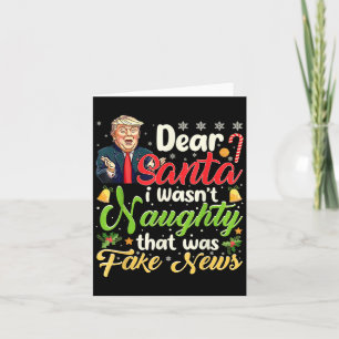 Jultrast Kära Santa Fake News Funny Julafton Me Kort
