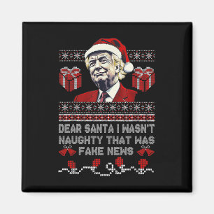 Jultrast Kära Santa Fake News Funny Julafton Me Magnet