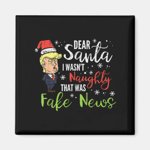 Jultrast Kära Santa Fake News Funny Julafton Me Magnet