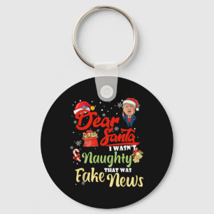 Jultrast Kära Santa Fake News Funny Julafton Me Nyckelring