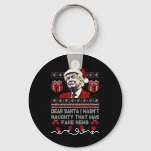 Jultrast Kära Santa Fake News Funny Julafton Me Nyckelring
