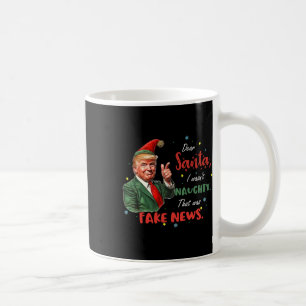 Jultrast Kära Santa Fake News Funny Julafton Tr Kaffemugg