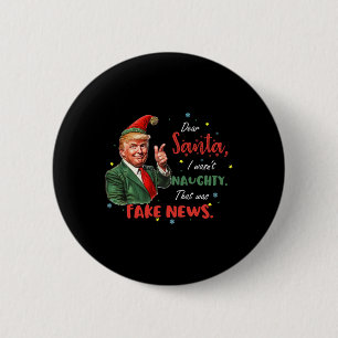 Jultrast Kära Santa Fake News Funny Julafton Tr Knapp