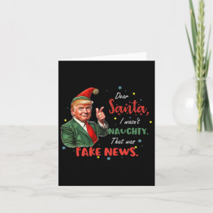 Jultrast Kära Santa Fake News Funny Julafton Tr Kort