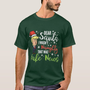 Jultrast Kära Santa Fake News Funny T-Shirt