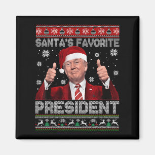 Jultrast Santas Favorite President Julafton Ugl Magnet