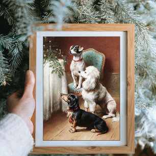 Jultreat Hundar Carl Reichert Poster