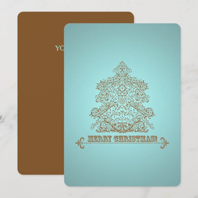 JulTree Ornament1 - Inbjudningskort (Fram/baksida)