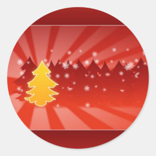 JulTree Runt Klistermärke