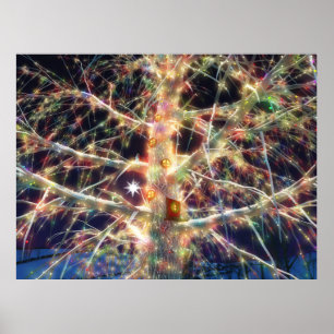 Jultrehjulig utskrift poster