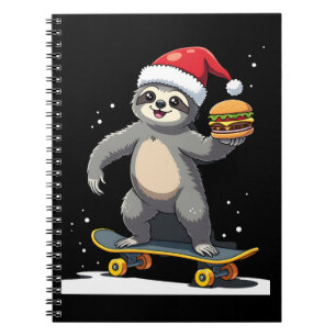 JULTRENIGHET Rolig jul skateboard trögdjur ( Anteckningsbok