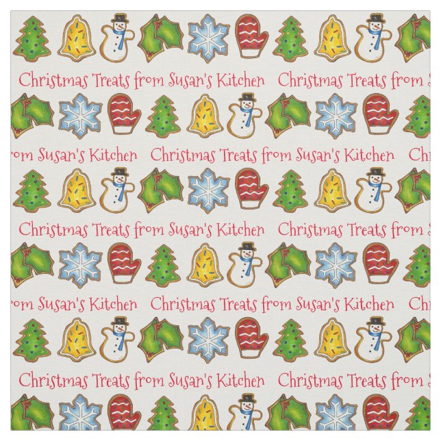 Jultrettat Homemade Sugar Cookies Bakade av Tyg (Provkarta)