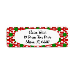 Jultriangeln Quilt Returadress Etikett
