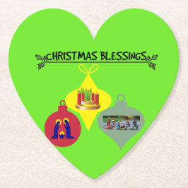 Jultrion av Religiösa Ornaments anda Underlägg Papper