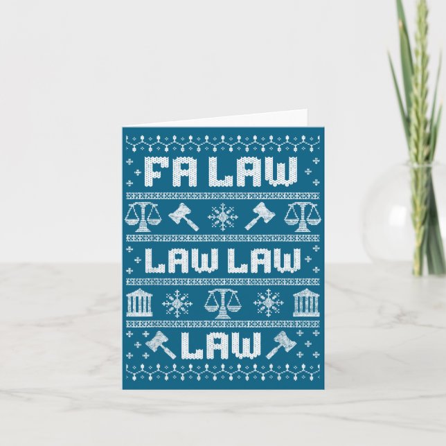Jultröja för advokater Fa Law Law Kort (Framsida)