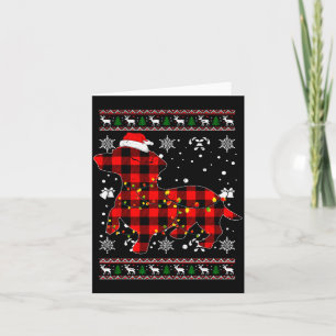 Jultröja för Dachshund Älskare Present Santa Buf Kort