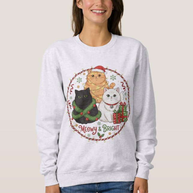 Jultröja för kattälskare t shirt (Framsida)