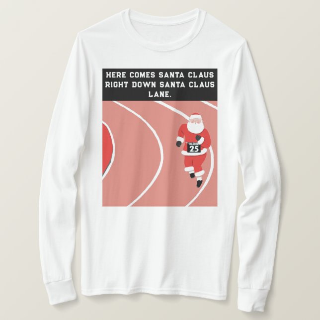 Jultröja för löpning och friidrott t shirt (Design framsida)