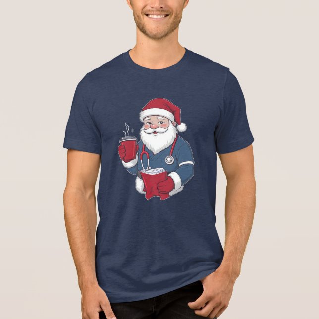 Jultröja för sjuksköterskor Santa | Code Blue Coff T Shirt (Framsida)
