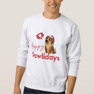 Jultröja, Hund, Lycklig Pawlidays Lång Ärmad Tröja