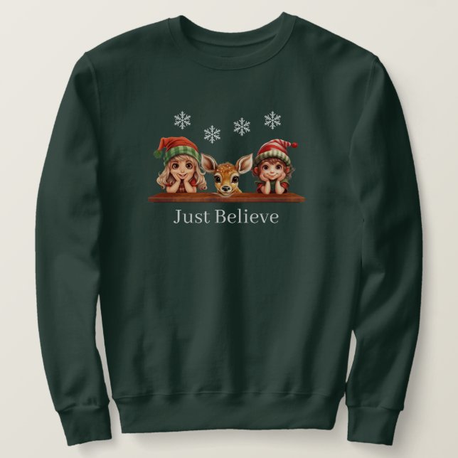 Jultröja Lång Ärmad Tröja (Design framsida)