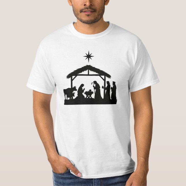 Jultröja med julkrubba t shirt (Framsida)