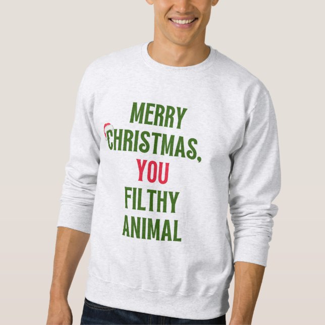 Jultröja, Ya filthy Animal, Sötare Lång Ärmad Tröja (Framsida)
