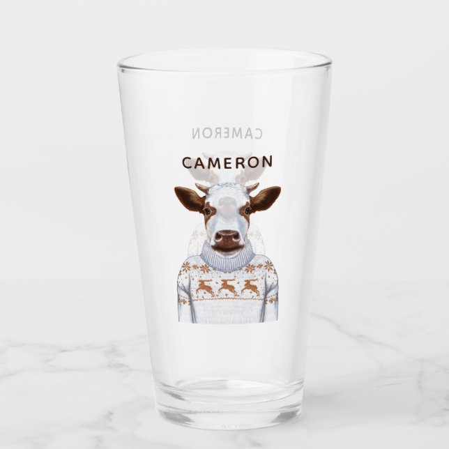 Jultröjakon | tillfogar ditt namn glaskopp (Framsida)