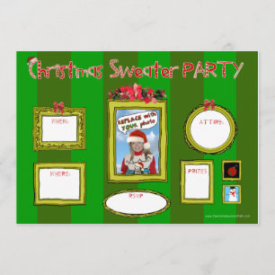 Jultröjaparty Invitation_template1 Inbjudningar