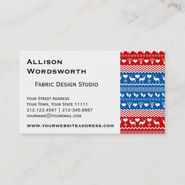 Jultröjaren, snöflingor och Mittens Visitkort (Framsida)