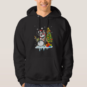 Jultrumma Och Tomte Trumslagare Träd Xmas Hoodie