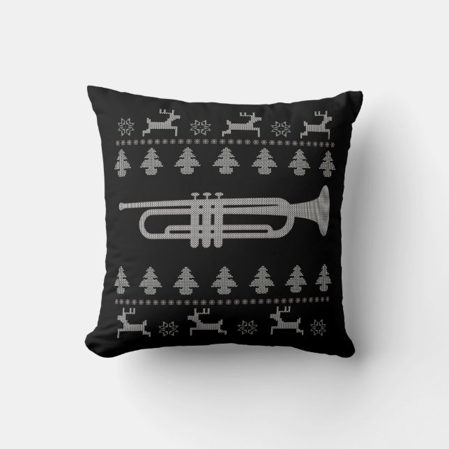 Jultrumpet Gift Kudde (Framsida)