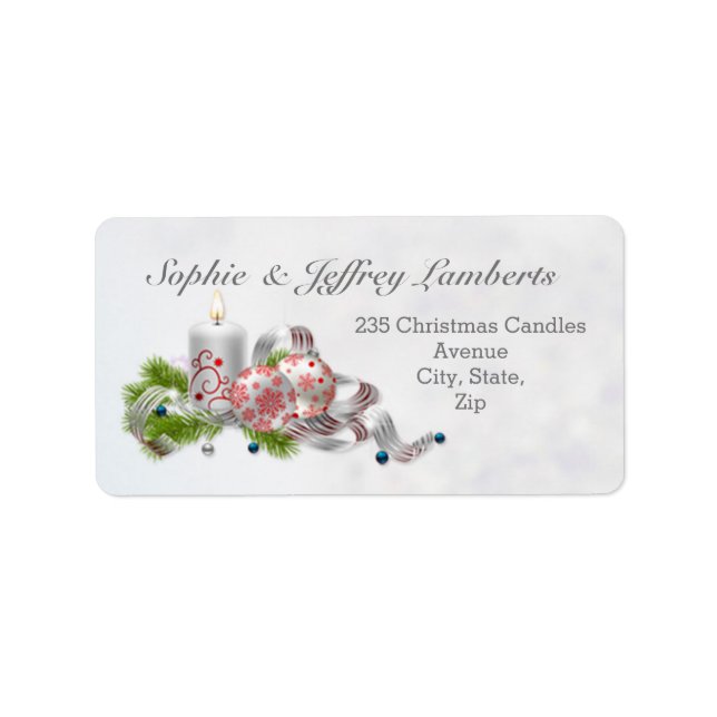 Jultuber, ljus, gräs adressetikett (Framsidan)