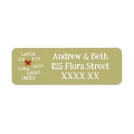 Jultur, adressetikett returadress etikett